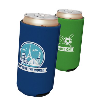 Premium 16 oz Full Color Tall Boy Foam Can Cooler
